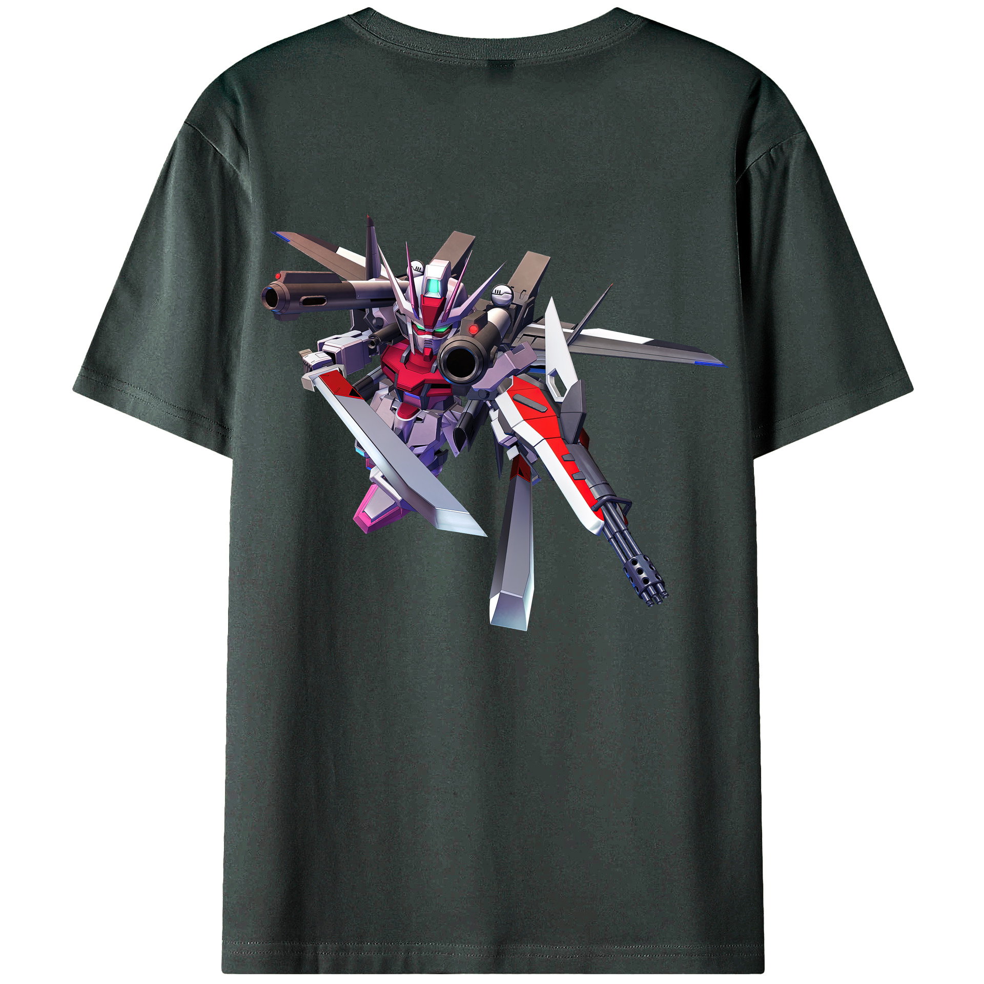 （画像用） 機動戦士ガンダム Mobile Suit Gundam 綿100％ メンズ半袖Tシャツ（バックプリント） 通気性